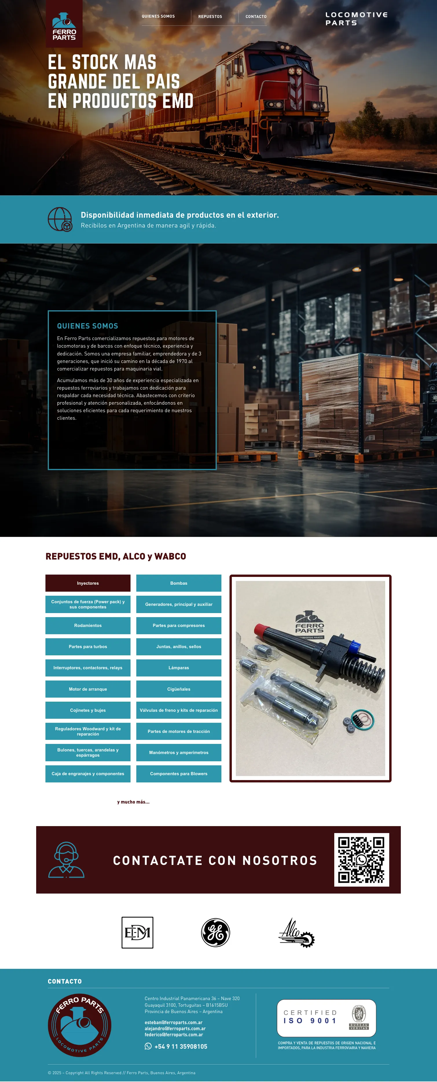 Recorrido completo del sitio web de Ferro Parts