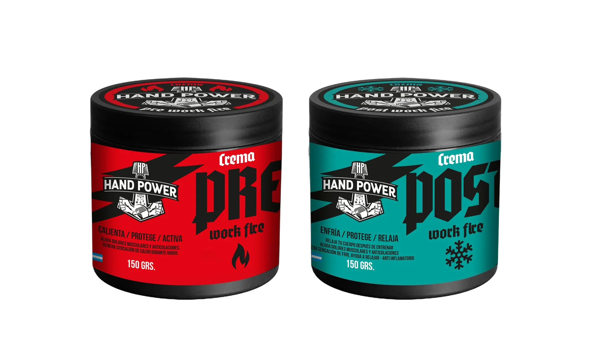 Variantes oscuras de los potes Hand Power