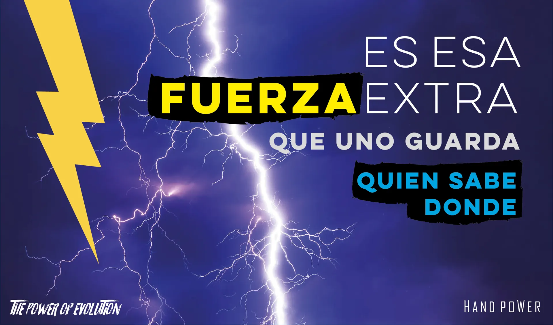 Aplicación de la identidad Hand Power en una experiencia deportiva