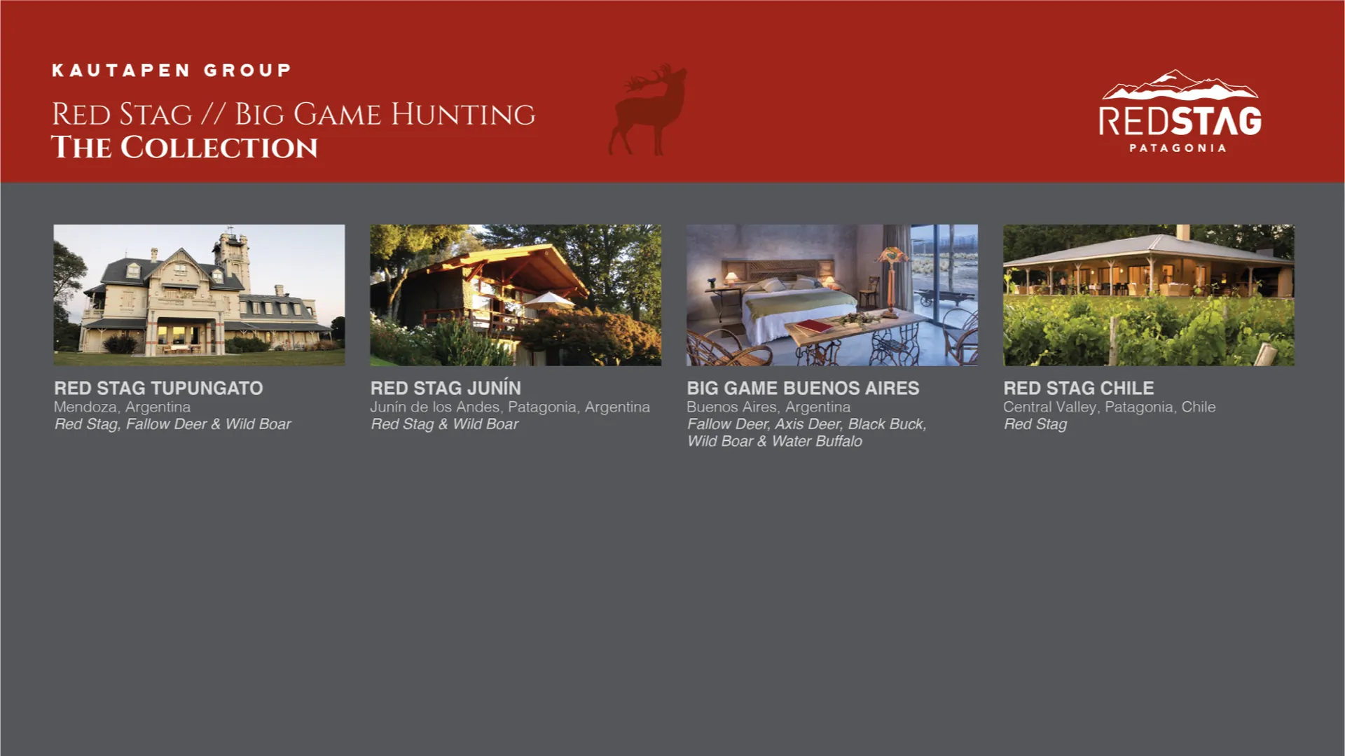 Colección de experiencias Red Stag Patagonia