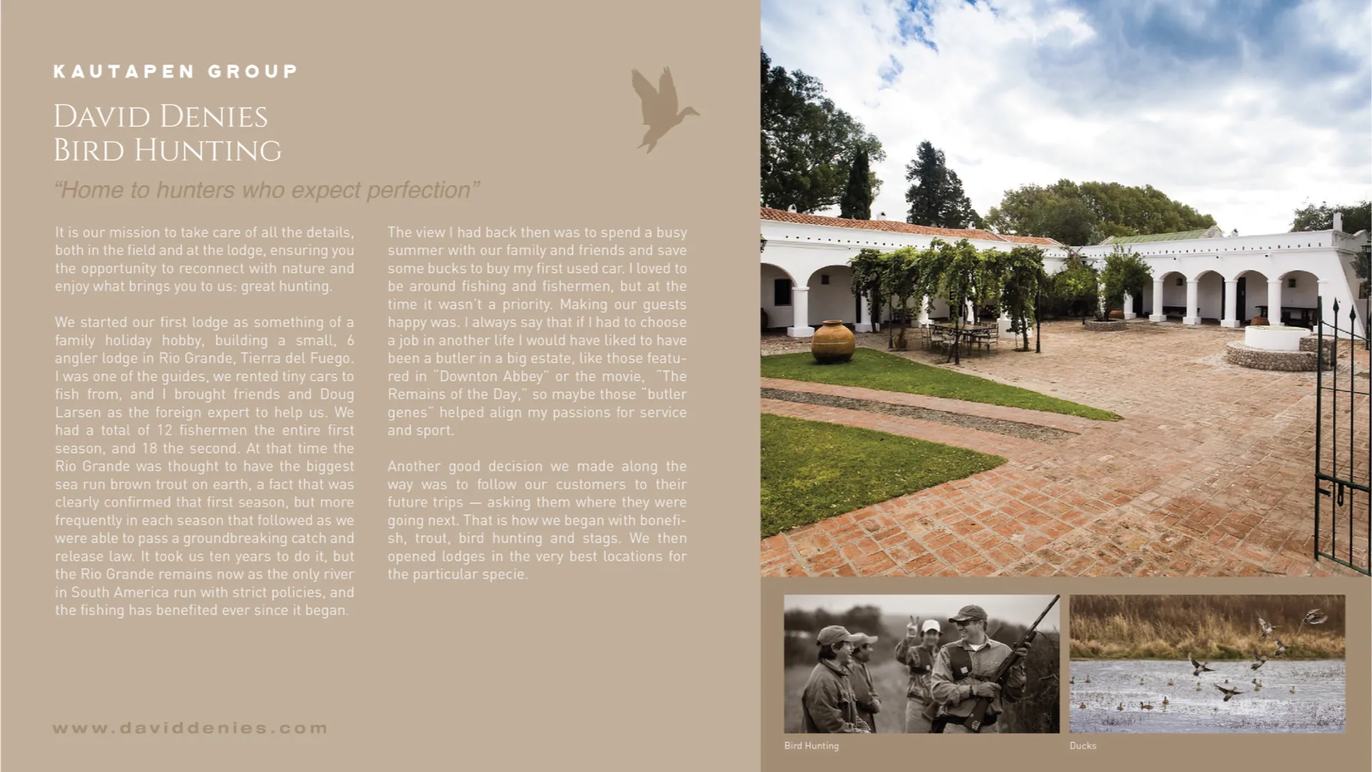 Presentación de David Denies Bird Hunting