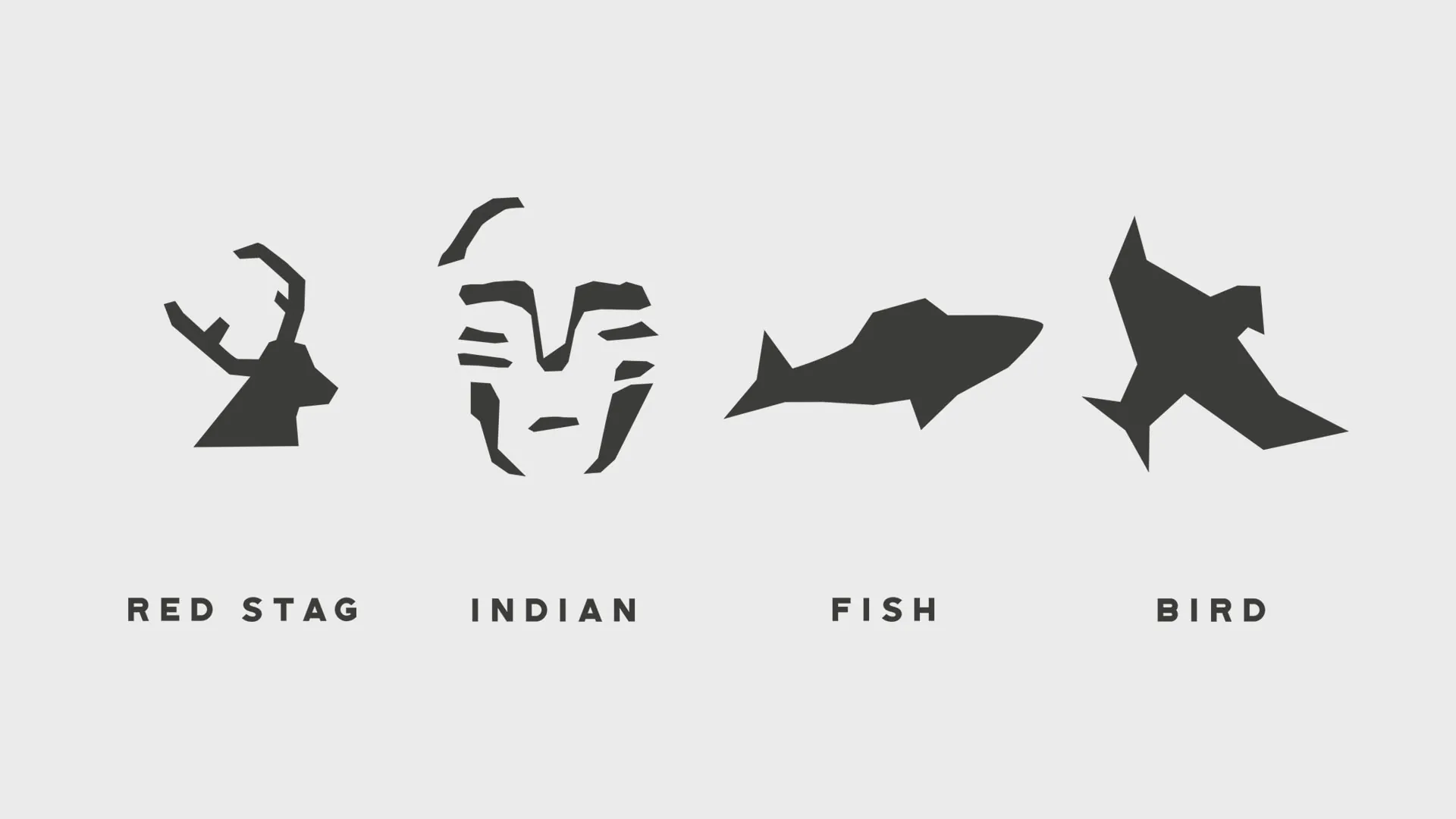 Símbolos Red Stag, Indian, Fish y Bird de Kautapen Group