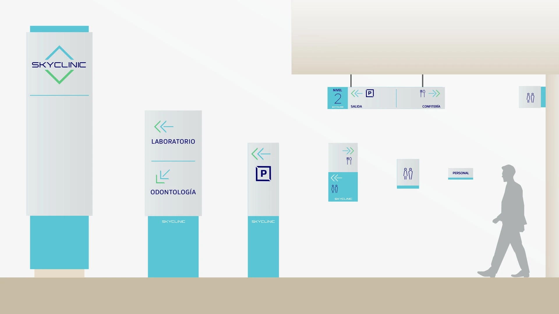 Lenguaje visual del centro ambulatorio Skyclinic