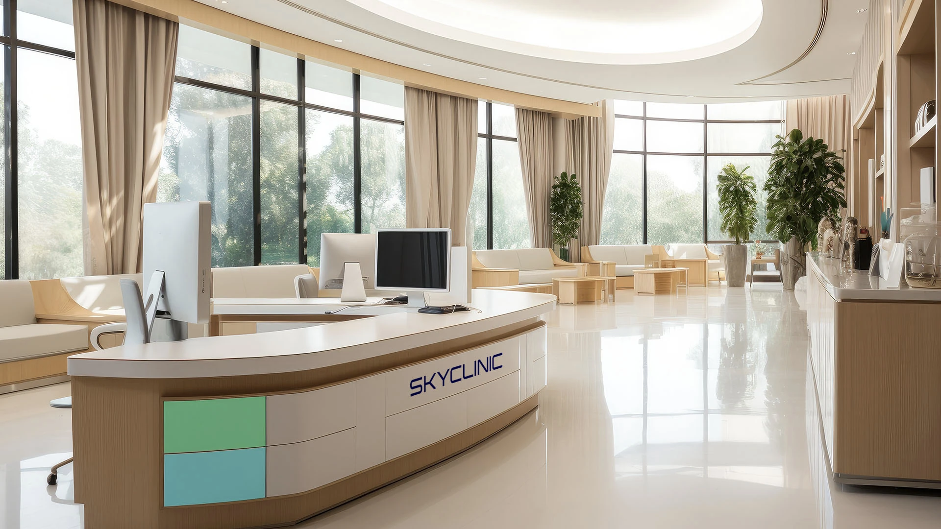Sistema gráfico y señalética Skyclinic